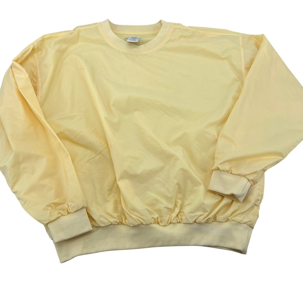 Oarsman 913‎ Mens Pale Yellow Nylon Windshirt Pullover Windbreaker Size Large